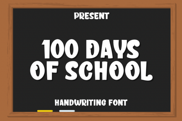 100 Days is School Font for Creative Projects