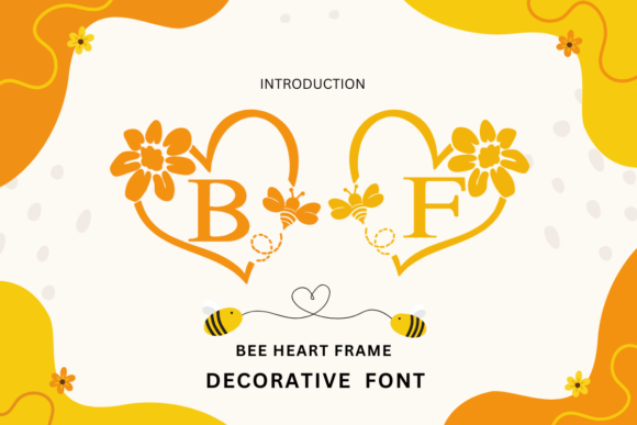 Bee Heart Frame: A Decorative Font for Creative Branding