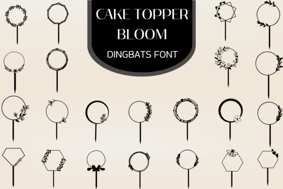 Cake Topper Bloom Font for Editorial Design