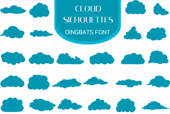 Cloud Silhouettes Font for Campaign Creativity