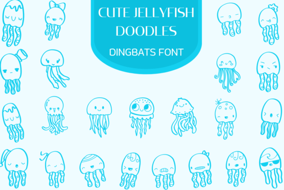 Cute Jellyfish Doodles Font for Web Design