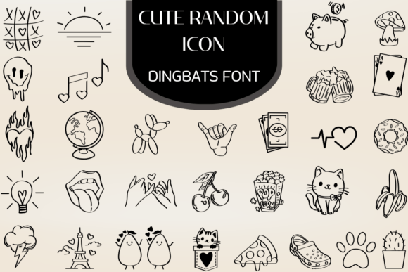 Cute Random Icons Font for Eye-Catching Campaigns