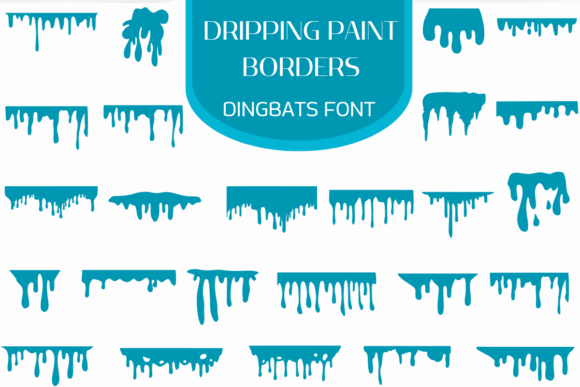 Dripping Paint Borders Font for Web Design