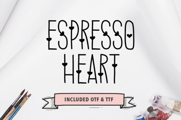 Espresso Heart: A Whimsical Font for Digital Creativity