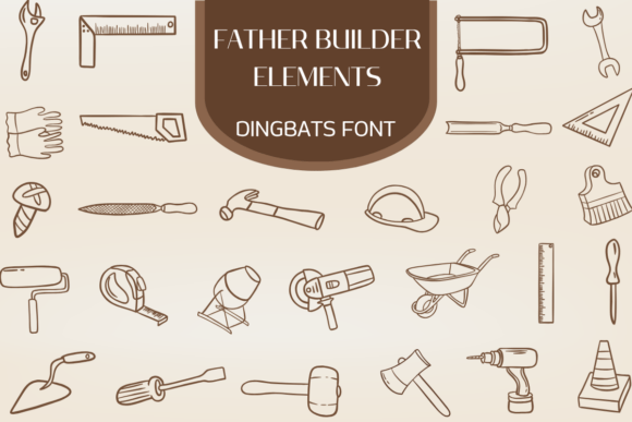 Father Builder Elements Font for Digital Creativity