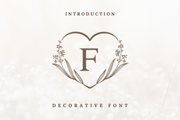 Floral Heart Font for Handmade and Commercial Projects