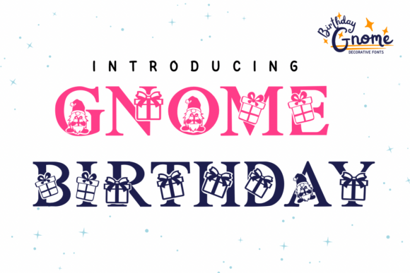 Gnome Birthday Font for Editorial Design
