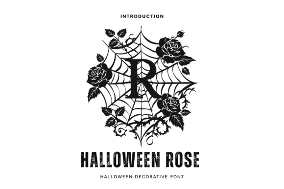 Halloween Rose Font for Creative Projects