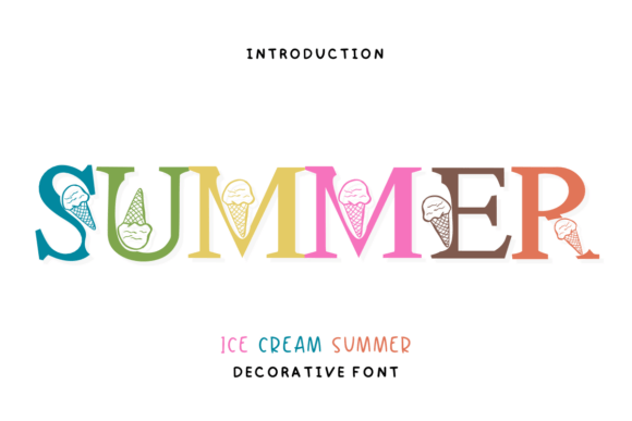 Ice Cream Summer Font for Web Design