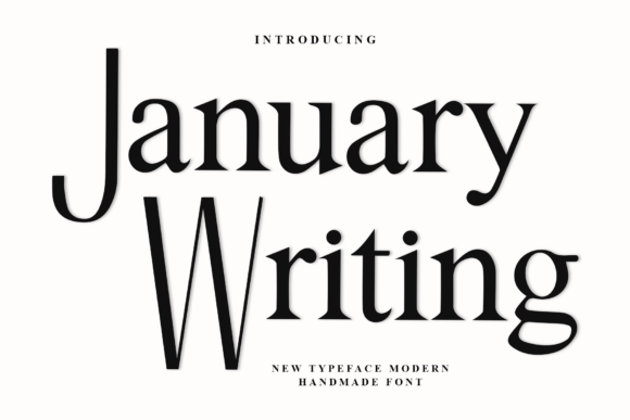 January Writing: A Warm Serif Font for Branding
