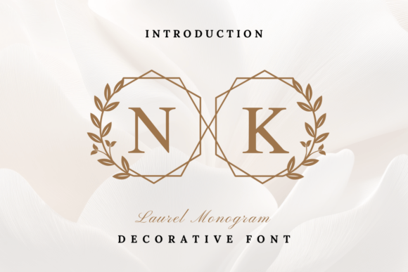 Laurel Monogram Font for Handmade Creations