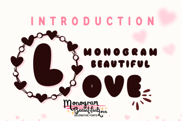 Monogram Beautiful Love Font for Handmade Creations