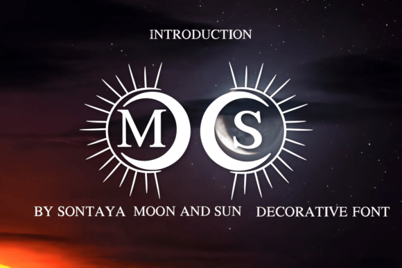 Moon and Sun Font for Web Design