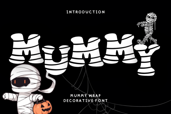 Mummy Wrap Halloween Font for Creative Projects