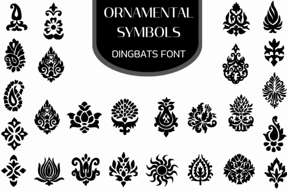 Ornamental Symbols Font for Editorial Design