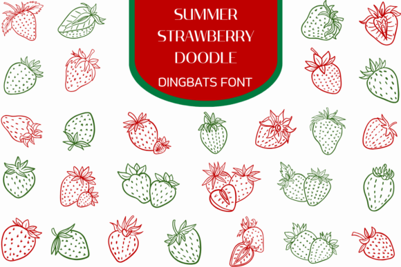 Summer Strawberry Doodle: A Playful Font for Creative Branding