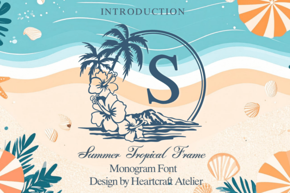 Summer Tropical Frame: A Font That Elevates Brand Design