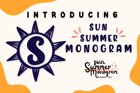 Sun Summer Monogram Font for Creative Projects