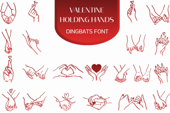 Valentine Holding Hands Font Review for Editorial Design