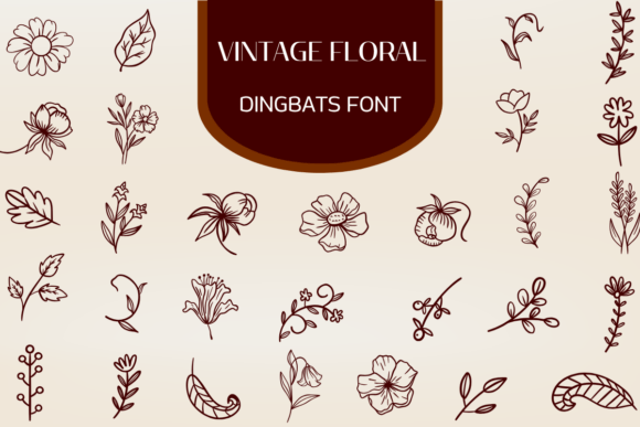 Vintage Floral: A Timeless Typeface for Thoughtful Design