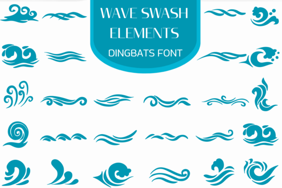 Wave Swash Elements: A Stylish Font for Editorial Design