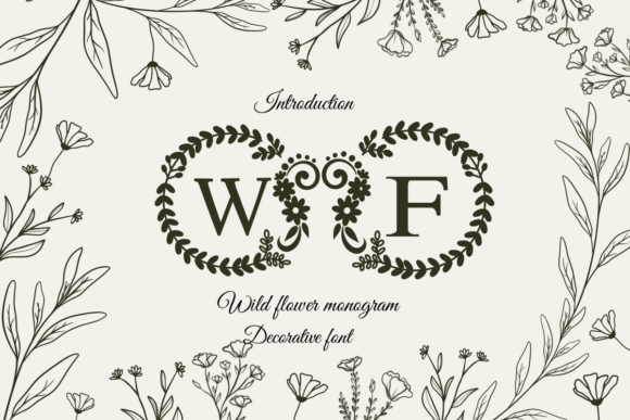 Wild Flowers Monogram: A Decorative Font for Eye-Catching Campaigns